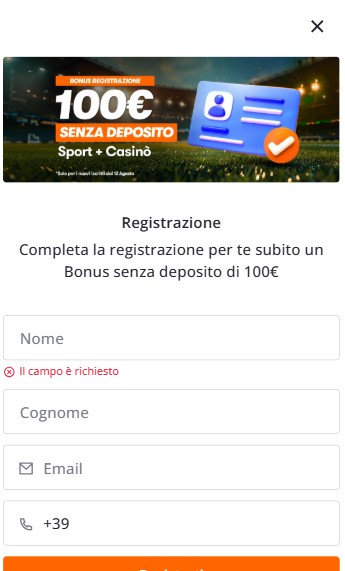 Betsson Betclic Registro Italy