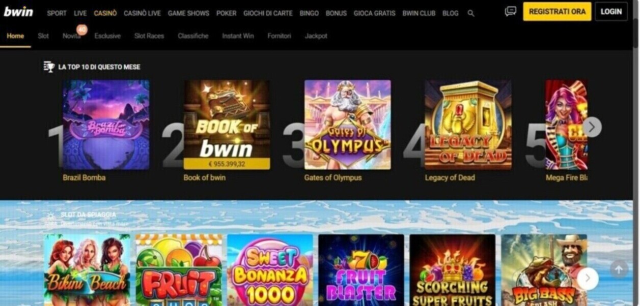 Bwin Homepage Italy 