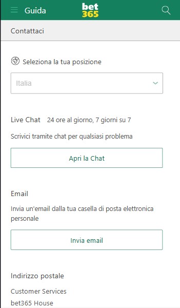 Contatti bet365 casino
