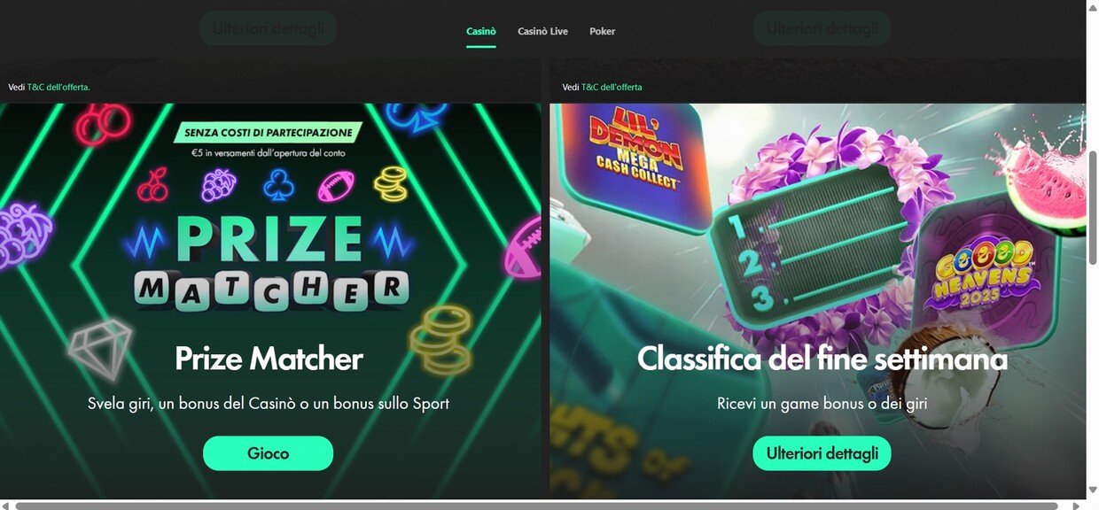 Promozioni Casino bet365 Italy pc