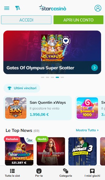 Starcasino Homepage Italia