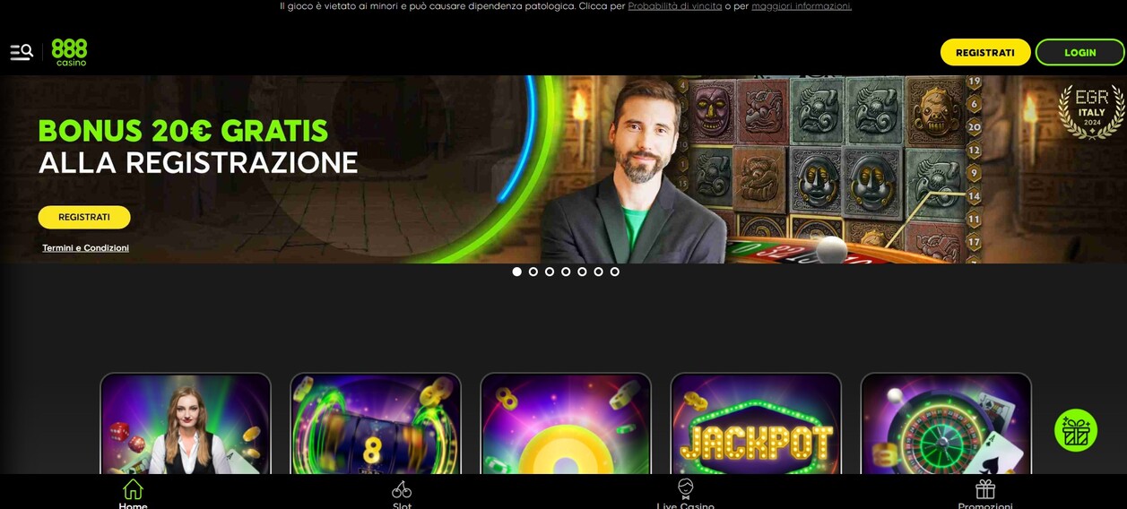 888casino Italy Homepage