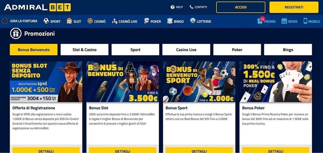 Admiralbet Promozioni Italy pc