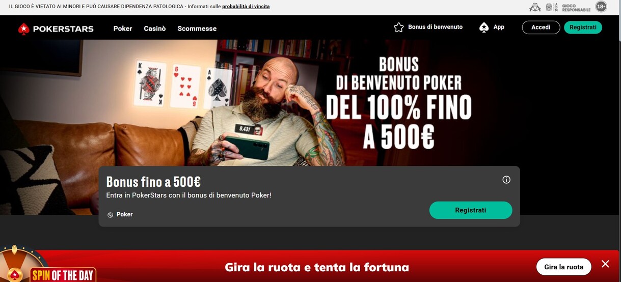 Bonus Italia Pokerstars Casino