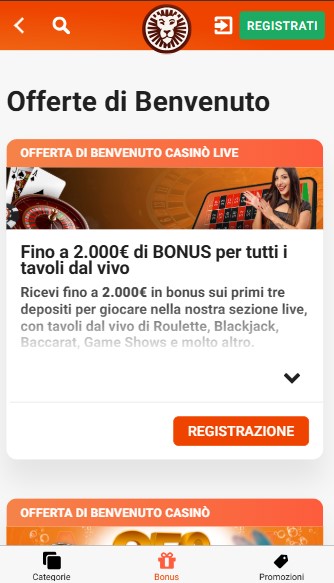 Bonus Leovegas Casino italia