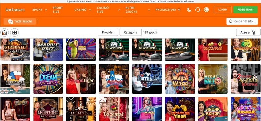 Casino Live Betsson It pc
