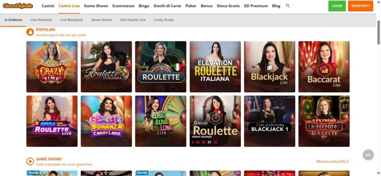 Casino Live Gioco Digitale Casino