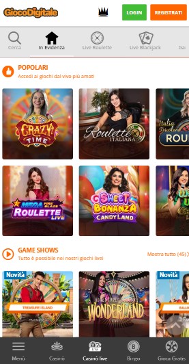 Casino Live Gioco Digitale