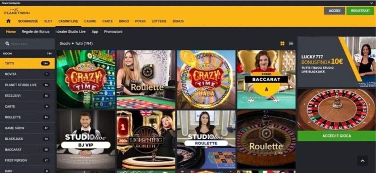 Casino Live Planetwin