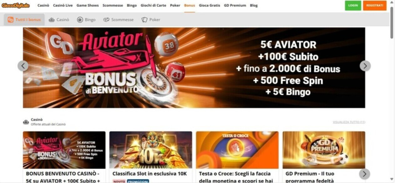 Gioco Digitale Bonus Italy pc