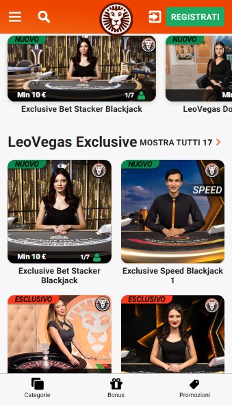 Leovegas Italia Casino Live