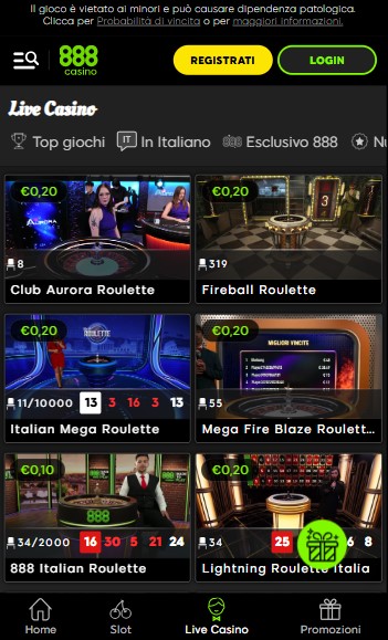 Roulettes 888Casino IT