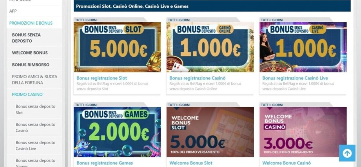 BEtflag Casino ITalia Promozioni