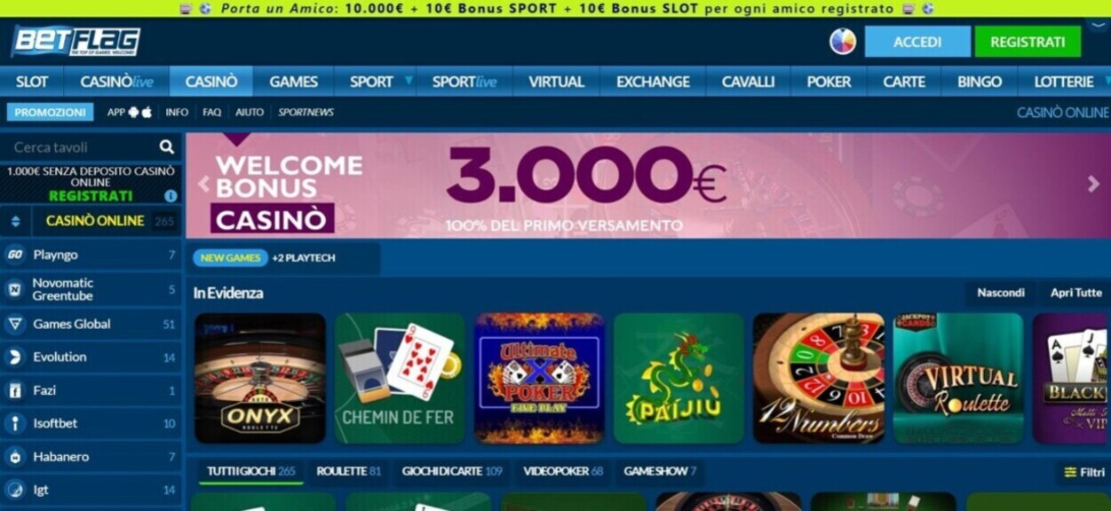 BEtflag Homepage Italia Casino
