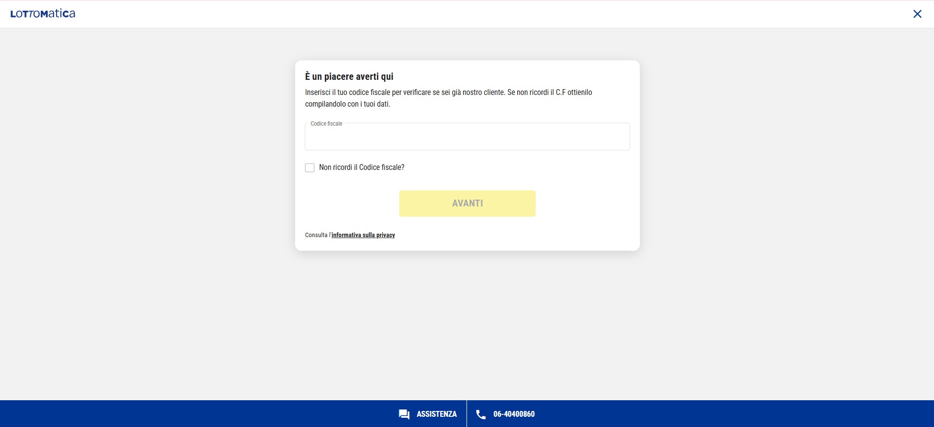 Registrazione Lottomatica Casino ITalia