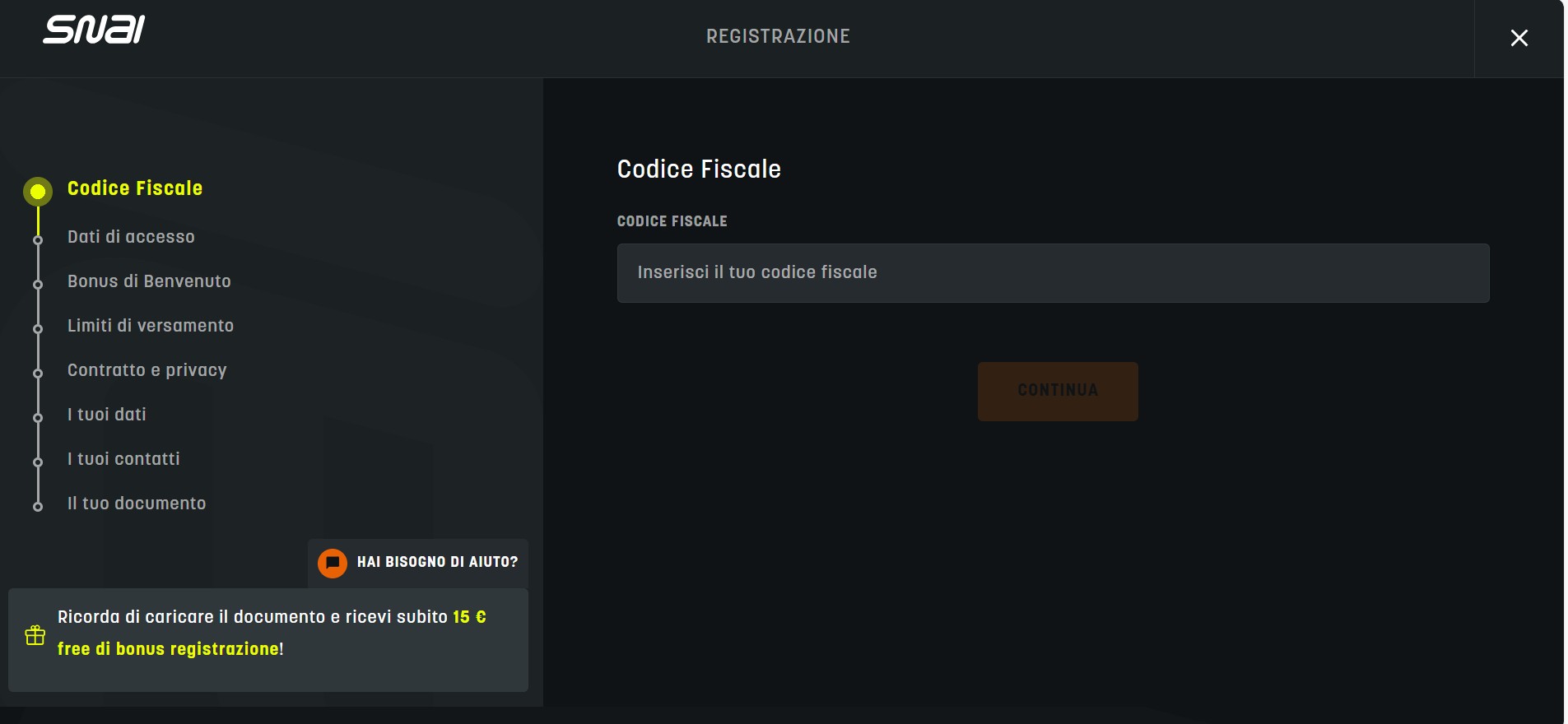 Snai Casino Italia Registrazione