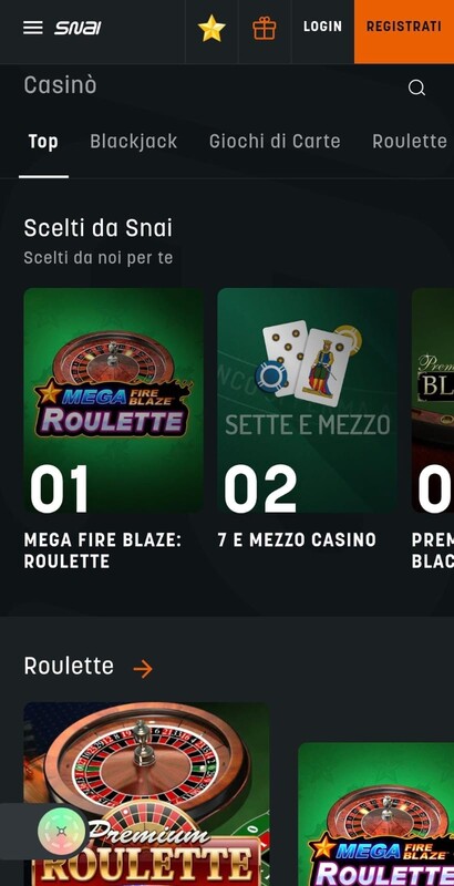 Snai Italia Homepage Casino